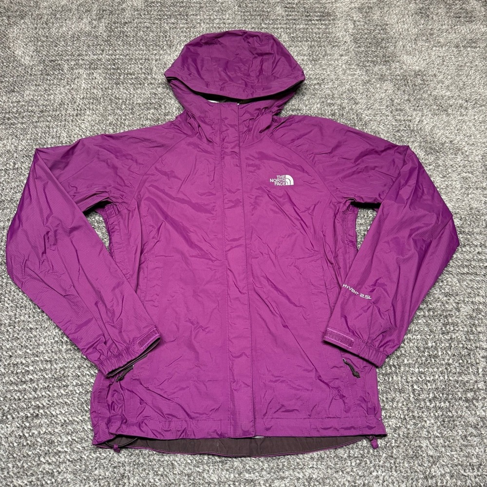The North Face Womens HyVent 2.5L Rain Jacket Size XS Purple Hooded